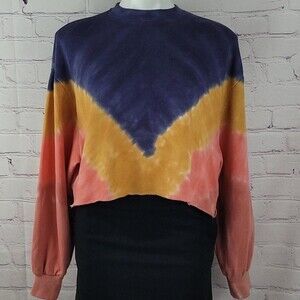Pink Victoria's Secret multicolored cropped  sweatshirt. Size XS.